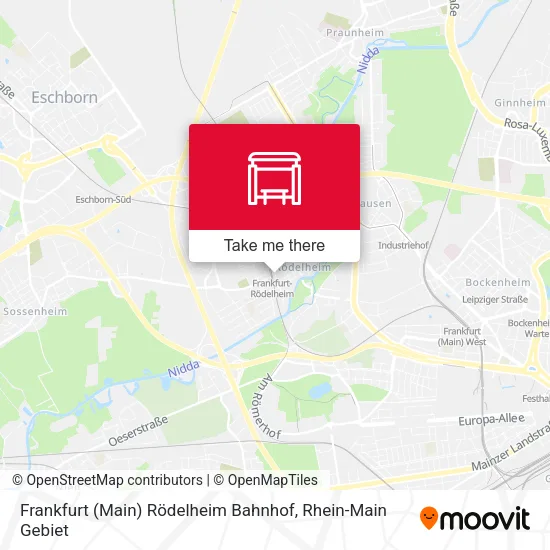 Карта Frankfurt (Main) Rödelheim Bahnhof