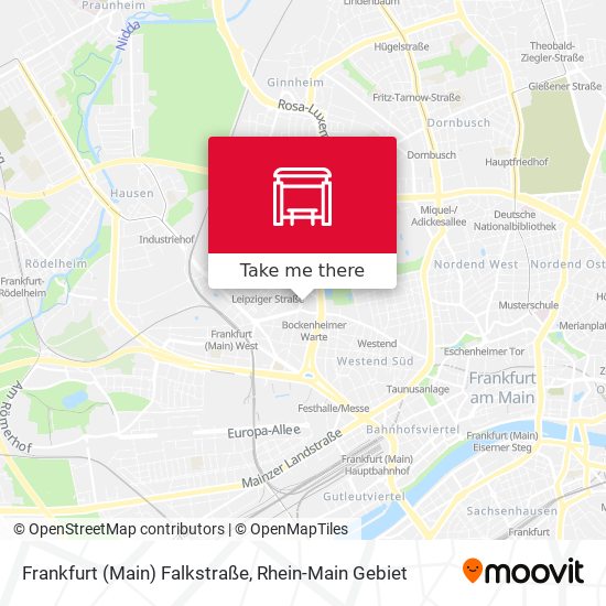 Frankfurt (Main) Falkstraße map