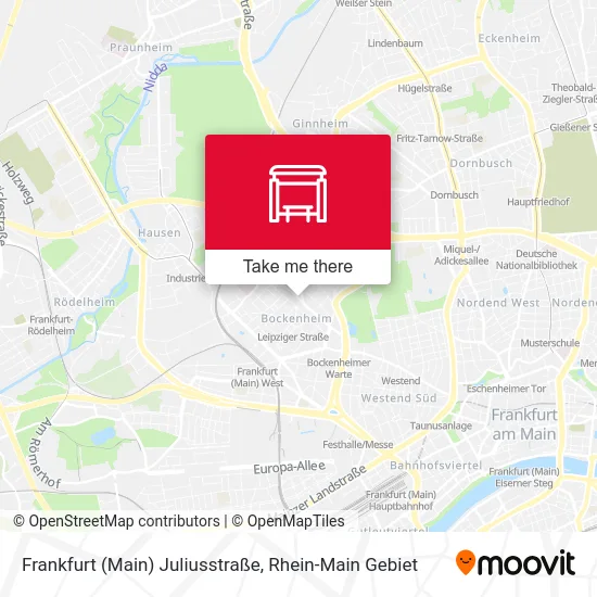 Карта Frankfurt (Main) Juliusstraße