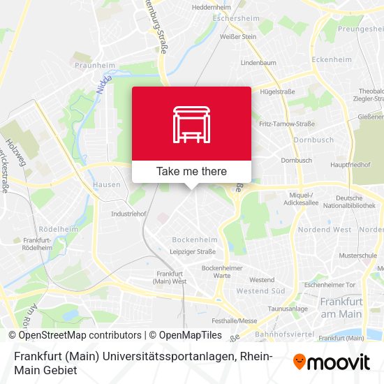 Frankfurt (Main) Universitätssportanlagen map