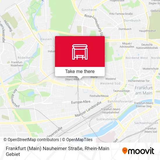 Карта Frankfurt (Main) Nauheimer Straße