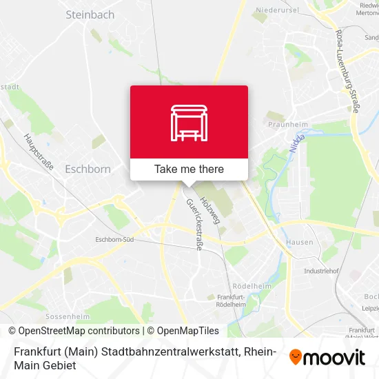 Карта Frankfurt (Main) Stadtbahnzentralwerkstatt