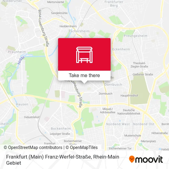 Карта Frankfurt (Main) Franz-Werfel-Straße