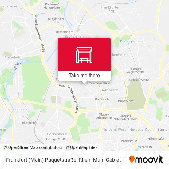 Frankfurt (Main) Paquetstraße map