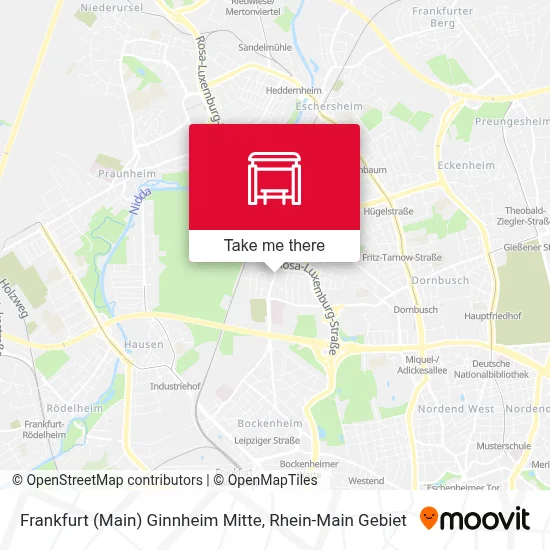 Frankfurt (Main) Ginnheim Mitte map