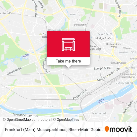 Карта Frankfurt (Main) Messeparkhaus
