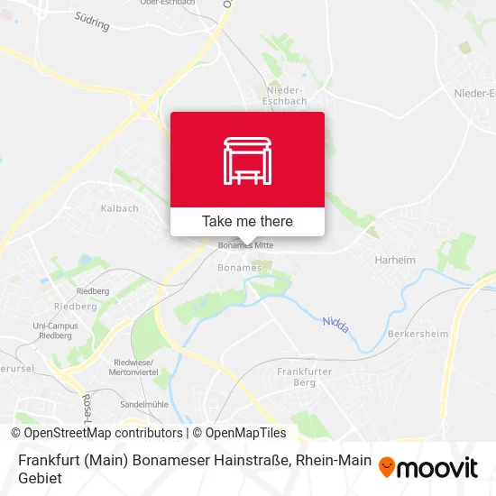 Карта Frankfurt (Main) Bonameser Hainstraße