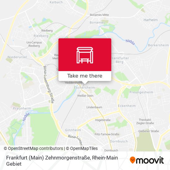 Frankfurt (Main) Zehnmorgenstraße map