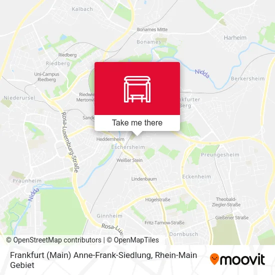 Карта Frankfurt (Main) Anne-Frank-Siedlung