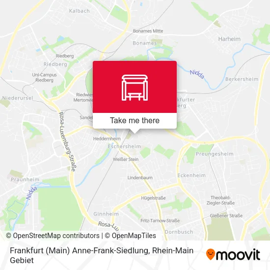 Карта Frankfurt (Main) Anne-Frank-Siedlung