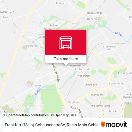 Frankfurt (Main) Cohausenstraße map