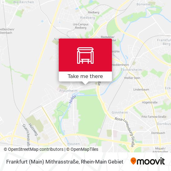 Frankfurt (Main) Mithrasstraße map