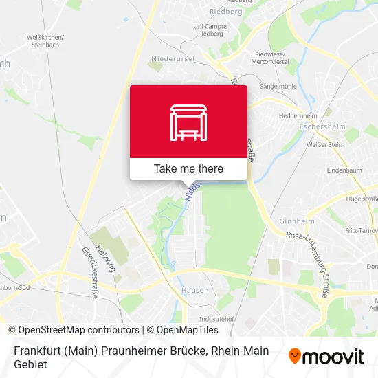 Карта Frankfurt (Main) Praunheimer Brücke