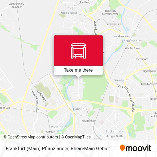 Карта Frankfurt (Main) Pflanzländer