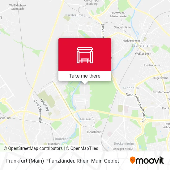 Карта Frankfurt (Main) Pflanzländer