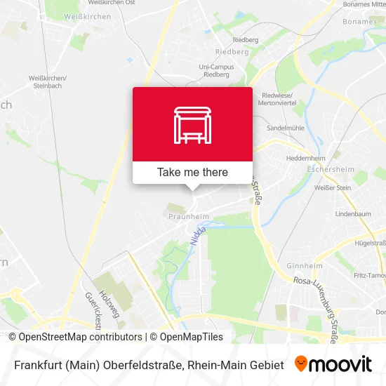 Карта Frankfurt (Main) Oberfeldstraße