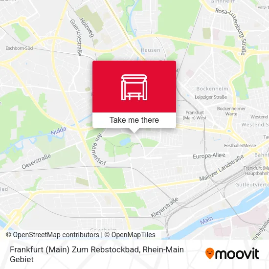 Карта Frankfurt (Main) Zum Rebstockbad