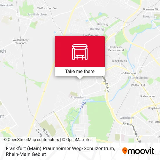 Карта Frankfurt (Main) Praunheimer Weg / Schulzentrum
