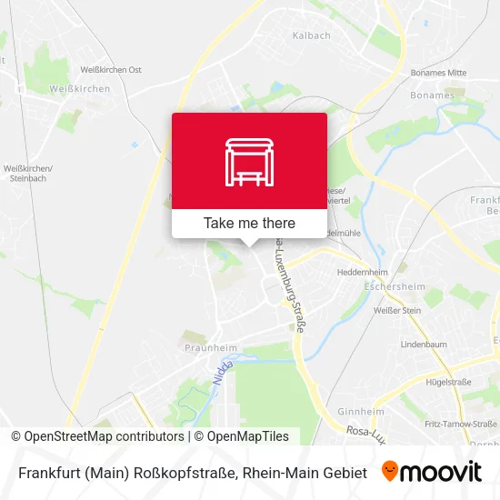 Карта Frankfurt (Main) Roßkopfstraße