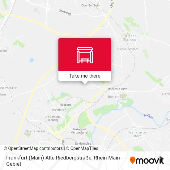 Карта Frankfurt (Main) Alte Riedbergstraße