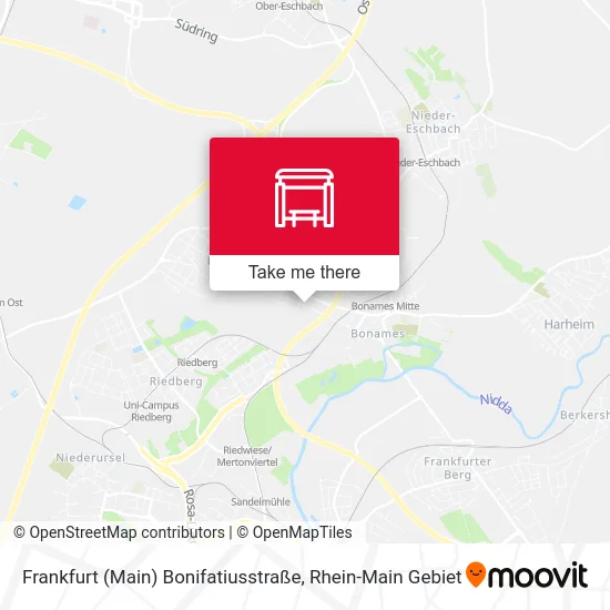 Карта Frankfurt (Main) Bonifatiusstraße