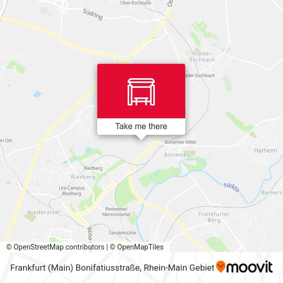 Карта Frankfurt (Main) Bonifatiusstraße