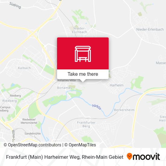Frankfurt (Main) Harheimer Weg map