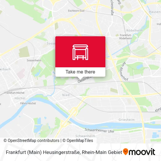 Карта Frankfurt (Main) Heusingerstraße