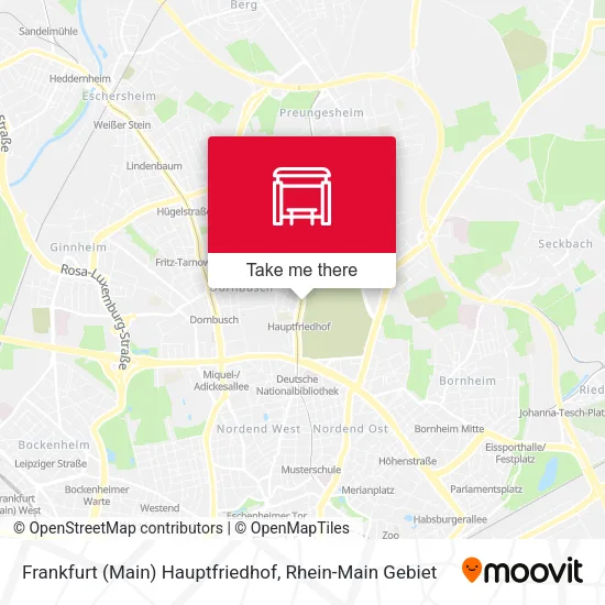 Карта Frankfurt (Main) Hauptfriedhof