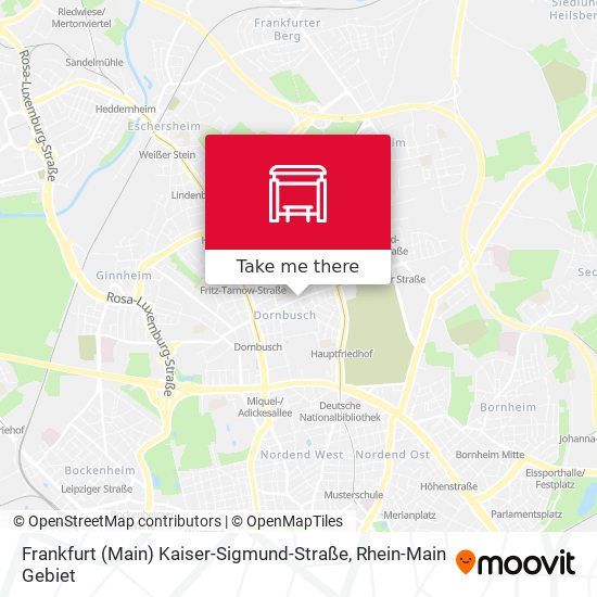 Frankfurt (Main) Kaiser-Sigmund-Straße map