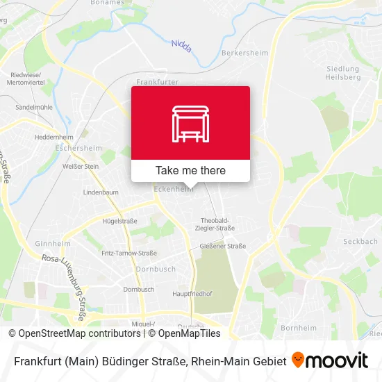 Карта Frankfurt (Main) Büdinger Straße