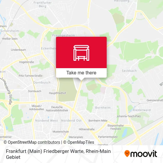 Карта Frankfurt (Main) Friedberger Warte