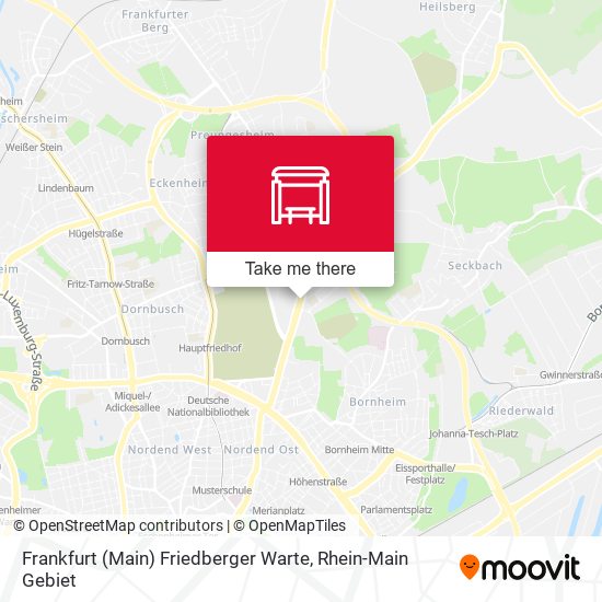 Frankfurt (Main) Friedberger Warte map