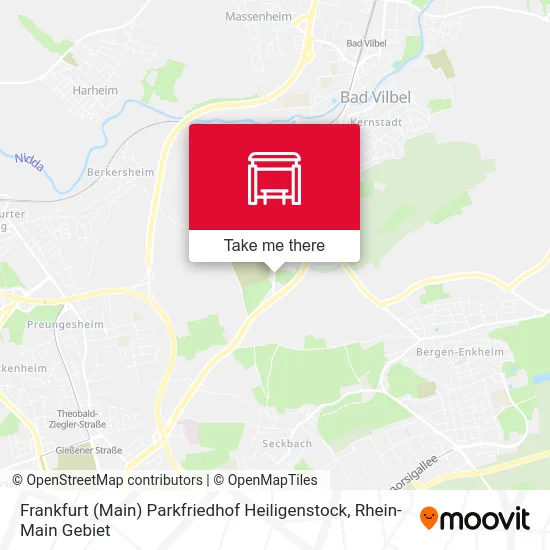 Карта Frankfurt (Main) Parkfriedhof Heiligenstock