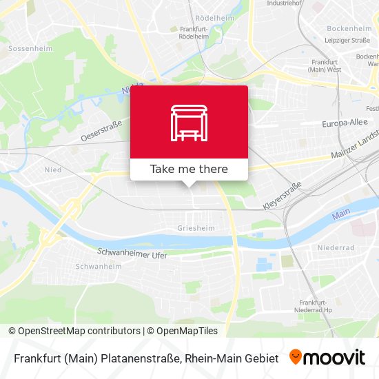 Frankfurt (Main) Platanenstraße map