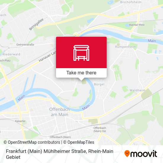 Frankfurt (Main) Mühlheimer Straße map