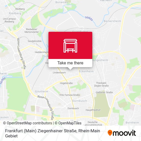 Frankfurt (Main) Ziegenhainer Straße map