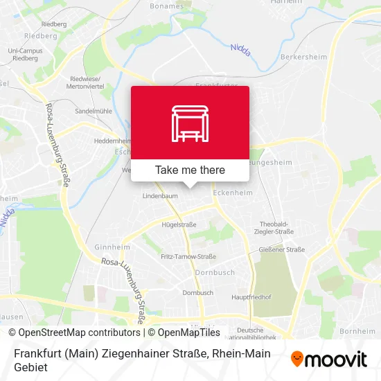 Карта Frankfurt (Main) Ziegenhainer Straße