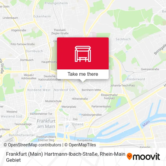 Карта Frankfurt (Main) Hartmann-Ibach-Straße