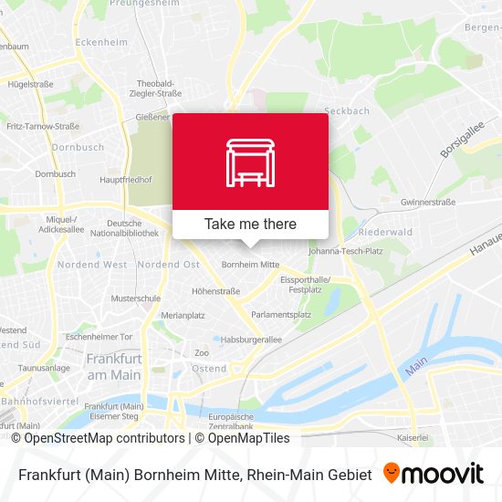 Frankfurt (Main) Bornheim Mitte map