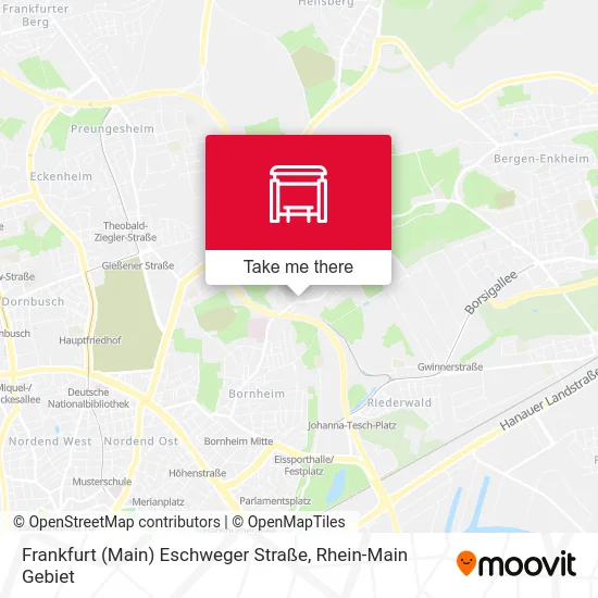 Карта Frankfurt (Main) Eschweger Straße