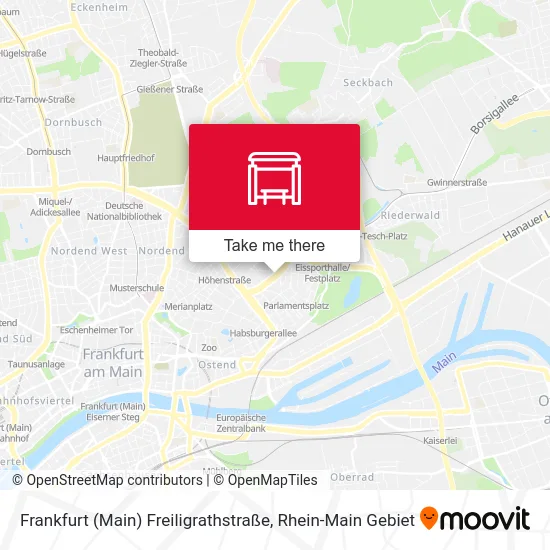 Карта Frankfurt (Main) Freiligrathstraße