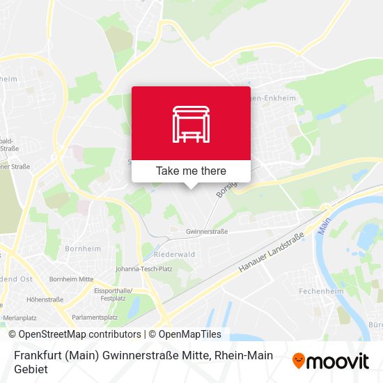 Frankfurt (Main) Gwinnerstraße Mitte map
