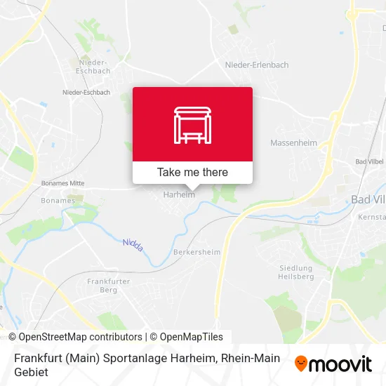 Карта Frankfurt (Main) Sportanlage Harheim
