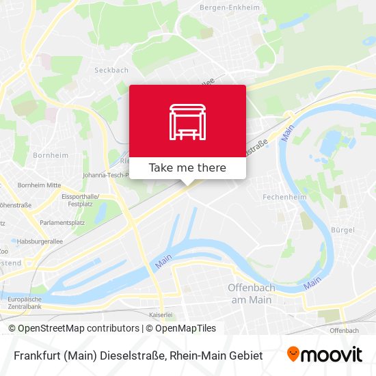 Frankfurt (Main) Dieselstraße map