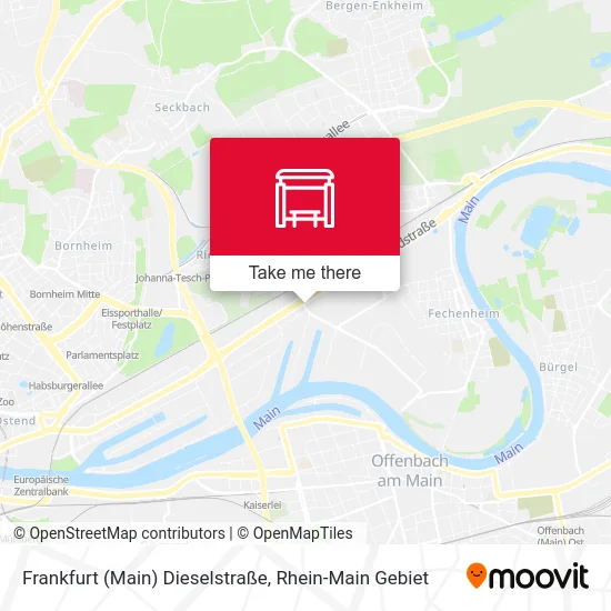 Карта Frankfurt (Main) Dieselstraße