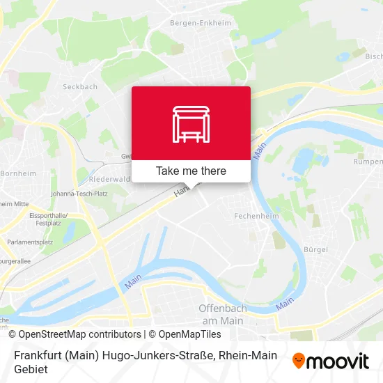 Карта Frankfurt (Main) Hugo-Junkers-Straße