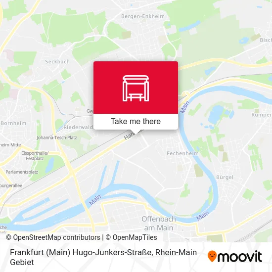 Карта Frankfurt (Main) Hugo-Junkers-Straße