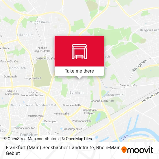 Карта Frankfurt (Main) Seckbacher Landstraße