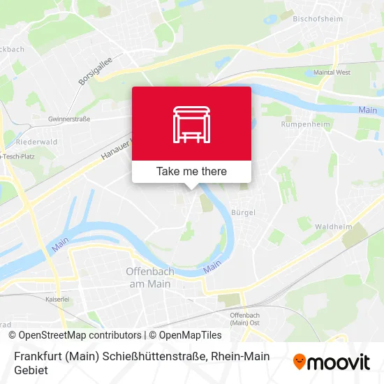 Карта Frankfurt (Main) Schießhüttenstraße